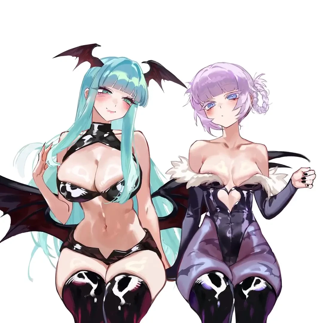 zephypotato - Morrigan X Nazuna  #よふかしのうた