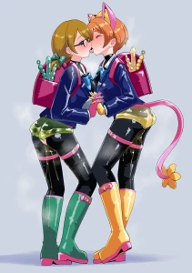 unoruto/うのると - Latex suit lesbian kiss clothed defecation (full) 
