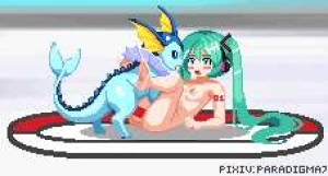 Paradigma7 - 初音ミク x シャワーズ || Miku x Vaporeon (Full BackG and No BackG)