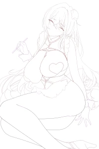 Misaka12003 - Velvet_png_preview+line_art