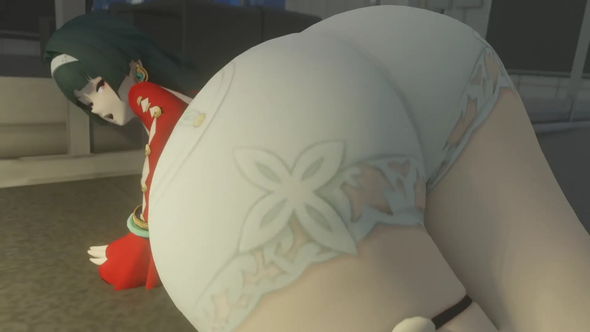 Kishi3D - Astra Yao sexy booty on the floor video HD Watermark-free