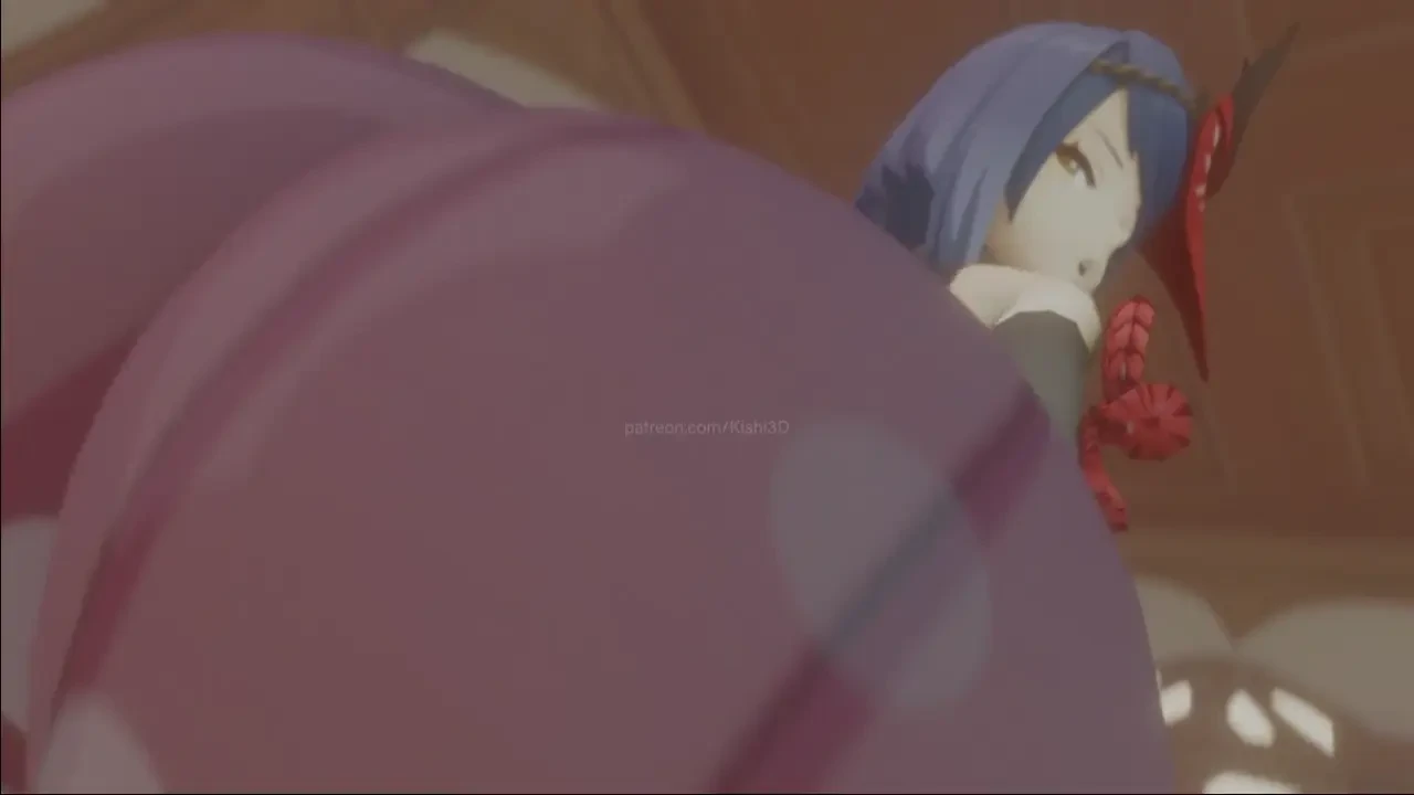 Kishi3D - Kujou Sara sexy booty video part 2
