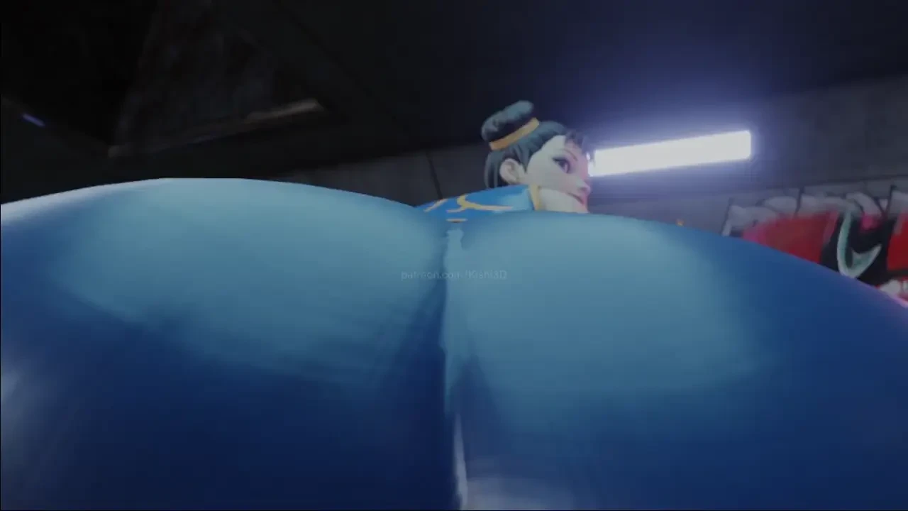 Kishi3D - Chun Li Twerking in your face pov video 