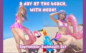 Chizu(ちず) -  A day at the beach with Neon!  (37 photos)