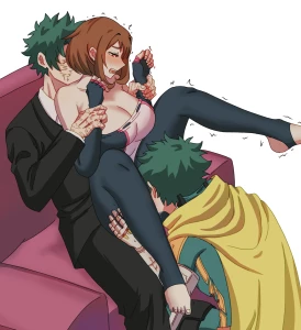 MU_1_2 - Teacher Izuku x Pro hero Ochako X Pro Hero Deku 