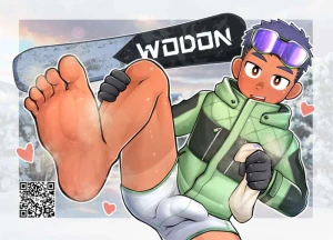 烏冬八代(WODON) - 靴下とスキー少年 (13P)