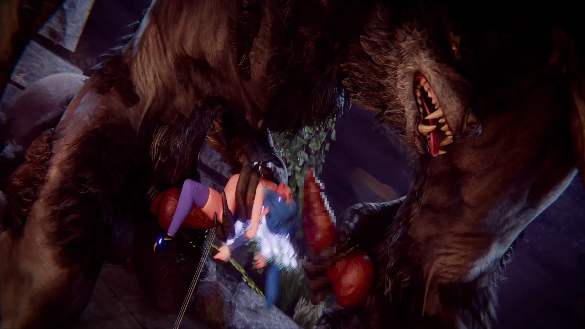 biggreen - [Animated Loop] Lillya vs Werewolves