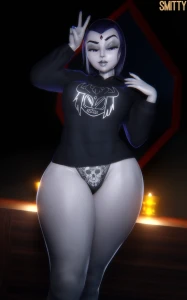 Smitty34 - Raven in a hoodie