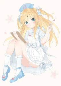 kanibiimu - ナースポトフちゃん描いてみた。（桃色スケッチ）