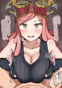 まこちあ - ヒロアカの発目明さんにパイズリしてもらう絵