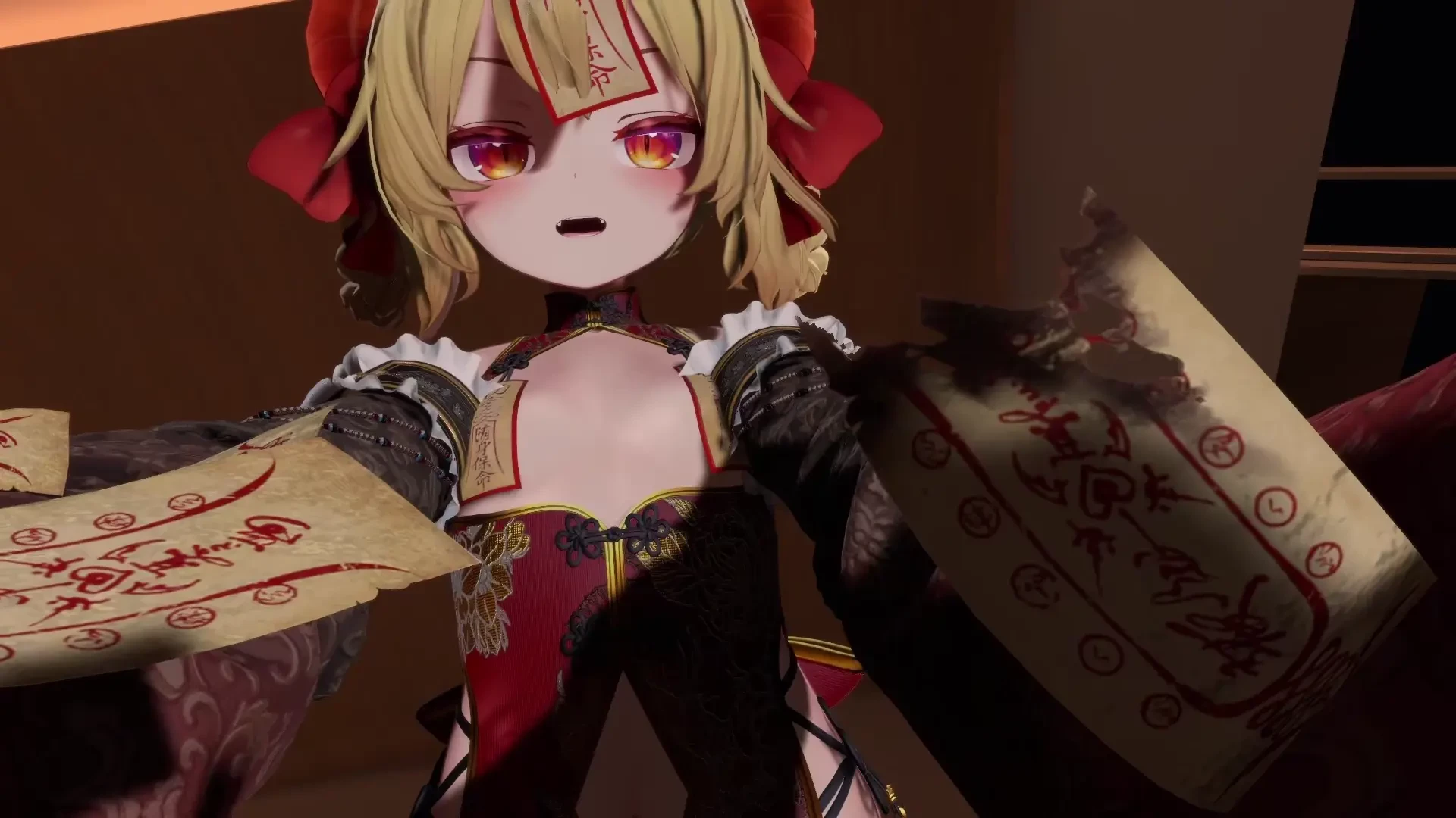 竜崎あわい - イタズラするキョンシードラゴン