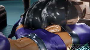 RadRoachHD - Grinding on Starfire's Clothed Bulge  