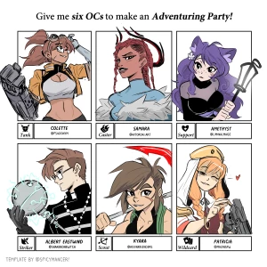 spicymancer - I asked for 6 OCs to make an adventuring party!