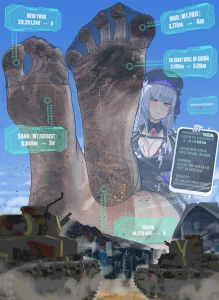 kikimihukuri - Skeb OC巨大娘ちゃん　地球滅亡軍事演習