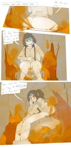 Lazei -  Hange, Mikasa, and Sasha Bombing the Outhouse Commission