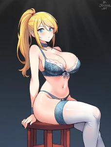 Jarckius Art - Lingerie Samus + Topless