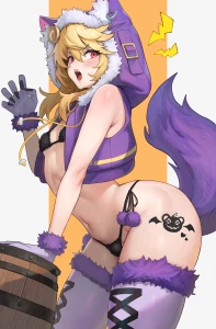 hakusyokuto - 狼ブリジット差分＋おまけイラスト
