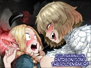 thegoldensmurf - [NSFW] Marcille & Chimera Falin (Delicious in Dungeon) - HQ png