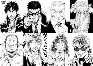 thegoldensmurf - Kaiji portraits Lineup - HQ png