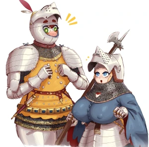 gammaink - Maria meeting a fellow knight