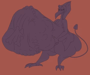 afraart - Elsa the Post-Pterodactyl Lined
