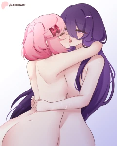 raiionart - Natsuri kissing