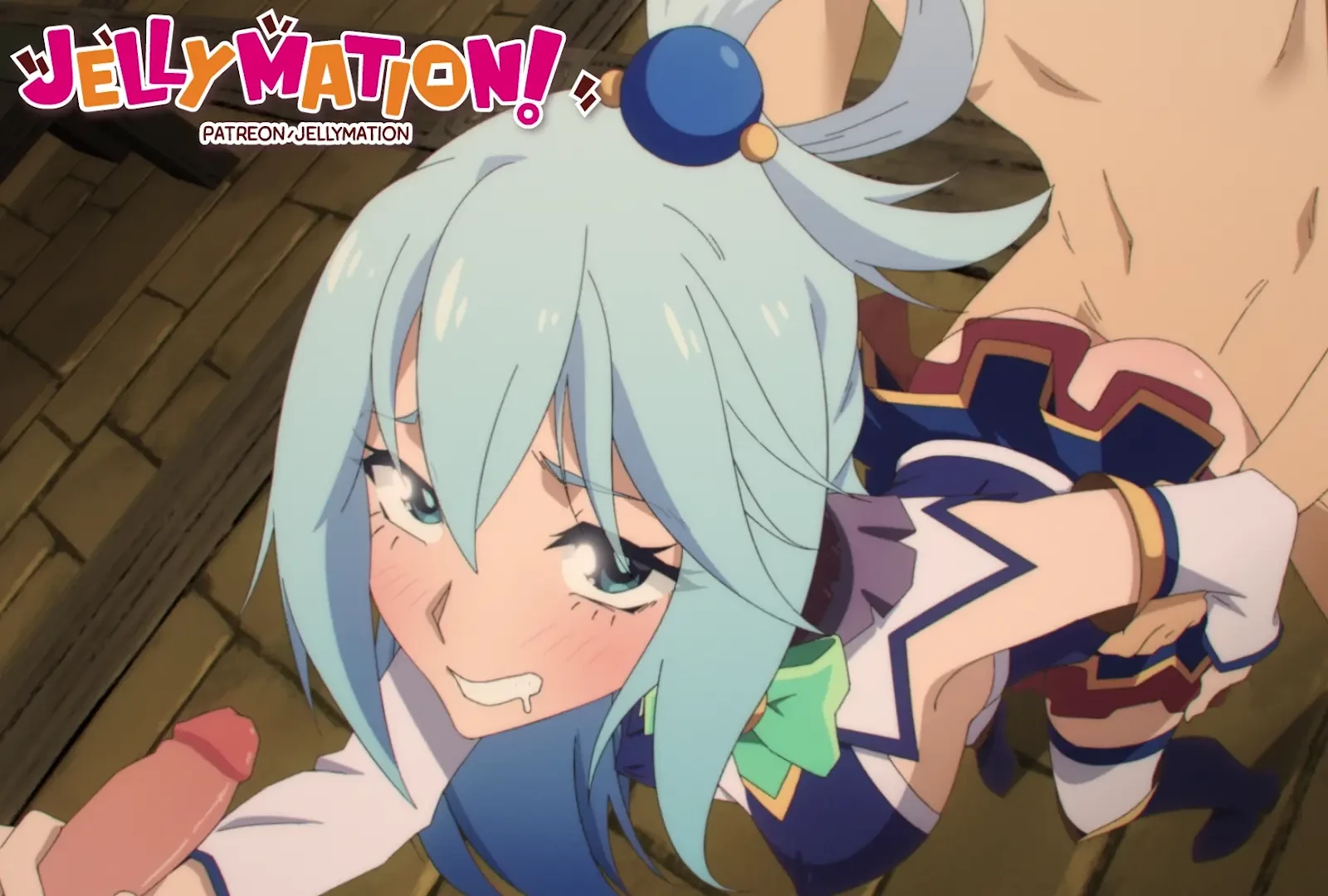 Jellymation - Aqua (Konosuba) NUDE/CUM ver.