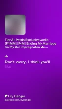 lilydanger - Tier 2+ Petals Exclusive Audio - [F4MM] [F4M] Ending My Marriage As My Bull Impregnates Me [Surprise Threesome] but not really [Cheating] [Cuckold] [Sit in the Cuck Chair] [Whispering Behind Husband's Back] [Doggystyle] [Protected Sex to Bareback] [Big Cock Worship] [Innocent to Cruel] [Bullying] [In Love With My Bull] [Breeding] [Self-Degradation] [Impregnation] [Creampie] [Cum On His Wedding Ring] [No SPH]  part 2 - Free Hentai Manga, Doujinshi and Comics Online Reader | LewdVault.com