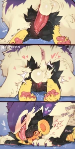 swaybat_art - Typhlosion ♡ Luxray!! 