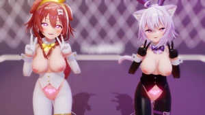 FioraMMD - 【差分 / diff】【催眠SexDance】 バニーなお〇ころが催眠にかかりながらQueendom / by Bunny Ok*koro